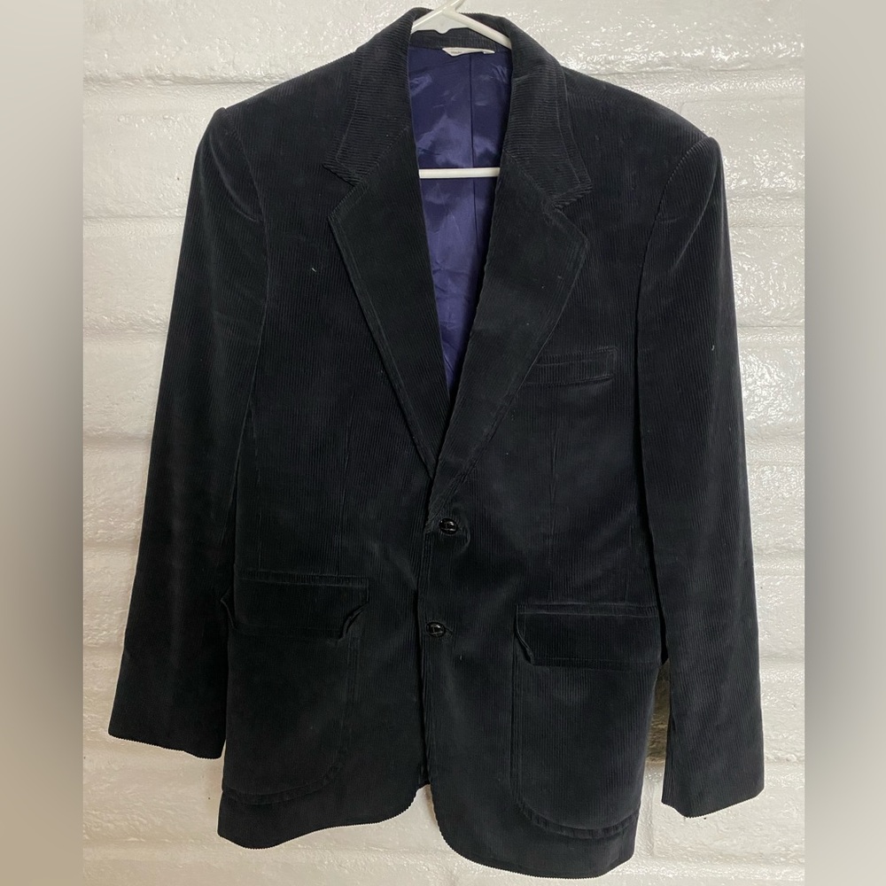 Vintage The Corduroy Collection Men’s Size 38s Blazer Jacket Dark Blue